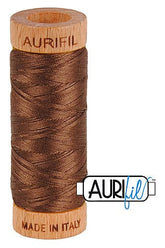 Aurifil Mako 80wt Cotton 274 m 300 yd. spool - 1285 Medium Bark
